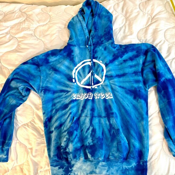 Enjoy Weed Tie Dye Sweatshirt Size S - Picture 1 of 7
